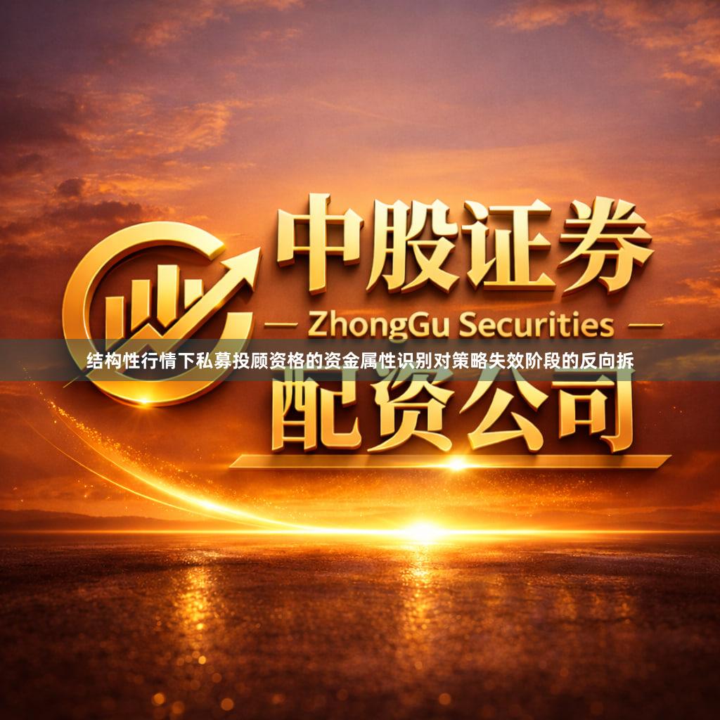 结构性行情下私募投顾资格的资金属性识别对策略失效阶段的反向拆